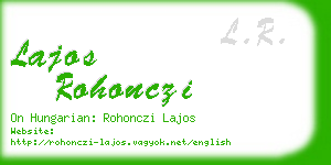lajos rohonczi business card